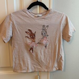H&M Kids Ballet Bunny Tee - Light Pink